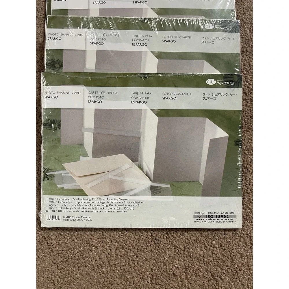 Creative Memories 2 Photo Sharing Cards Spargo New Manufacturers Packaging